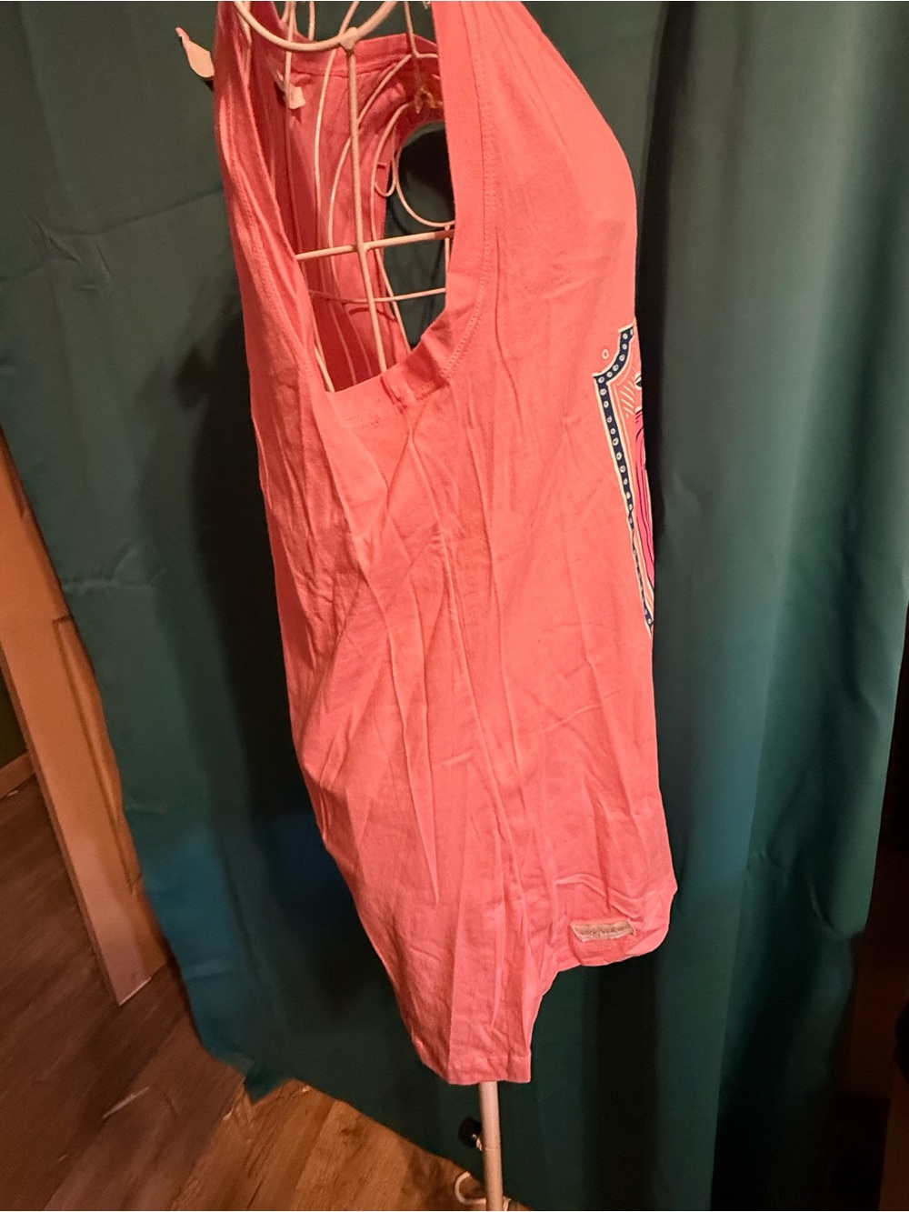 Simply Southern Coral Pink Nautical Lantern Graphic Tank - Picture 2 of 4
